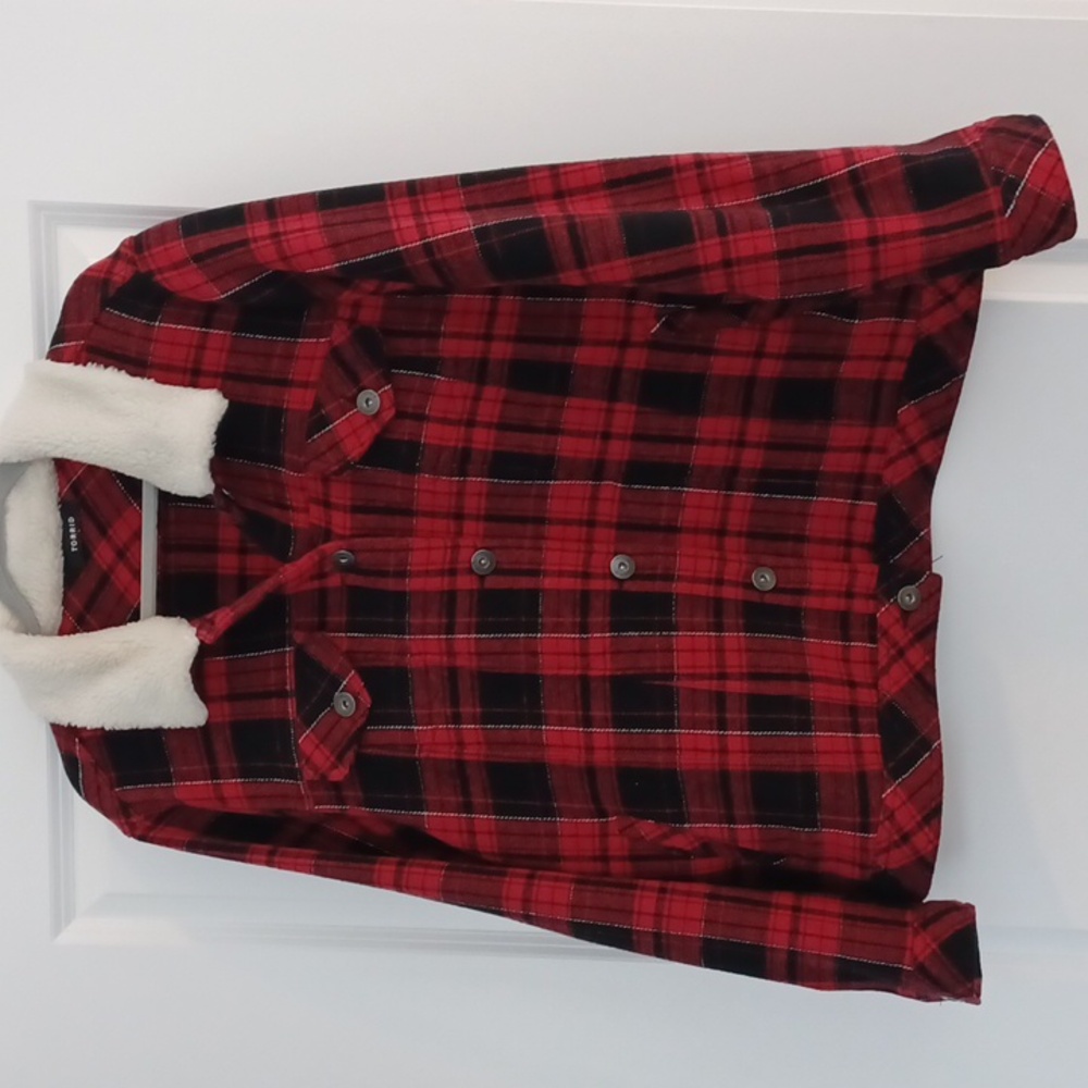 Buffalo Check Fleece Collar Hunter Jacket Torrid 18 20 EX